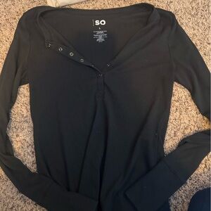 SO Women's Classic Black Long Sleeve Tee